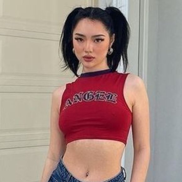 JADED LONDON Cropped 90's 'Angel' Slogan rhinestone Tee NEW WITH TAGS - Picture 1 of 9